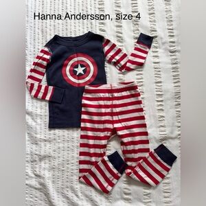 Hanna Andersson Marvel Avengers Captain America Pajamas | 100cm/US size 4